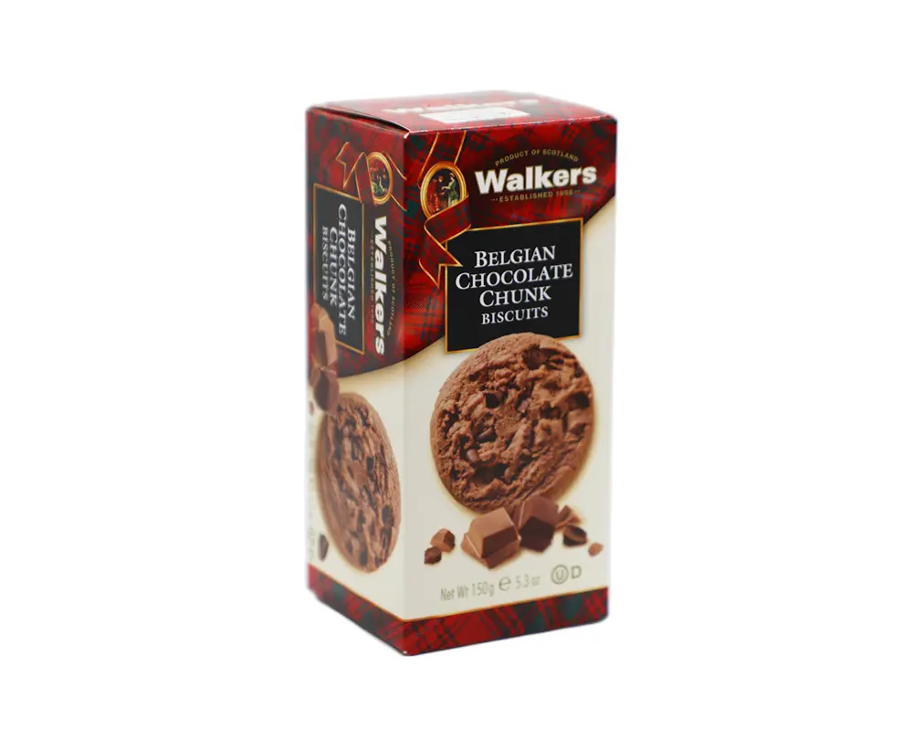 Walkers Belgian Chocolate Chunk Biscuits 150gm