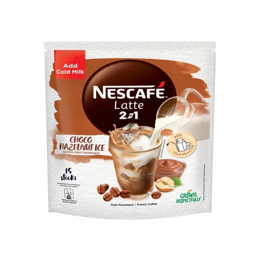 Nescafe 2in1 Latte Choco Hazelnut Ice Coffee 11gx15s 165g